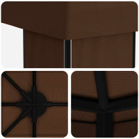 Produktbild för Trädgårdsgazebo 6 x 3 m Brun Polyester och Stål 190