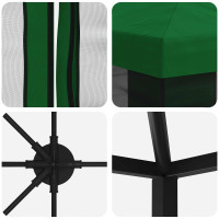 Produktbild för Paviljong med väggar 6 x 3 m Grön Polyester och Stål 190