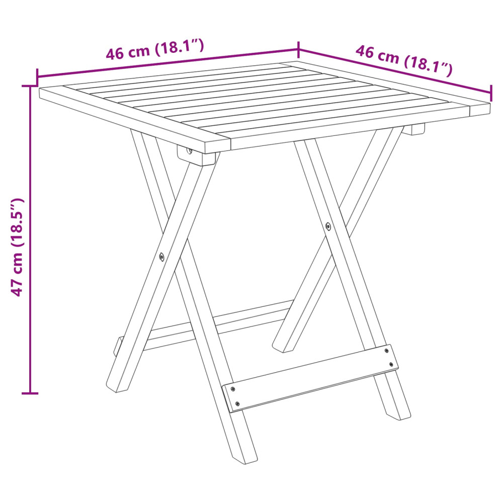 Produktbild för Reclining och Fällbar Solstol 2 pcs Naturlig Massivt Akaciaträ
