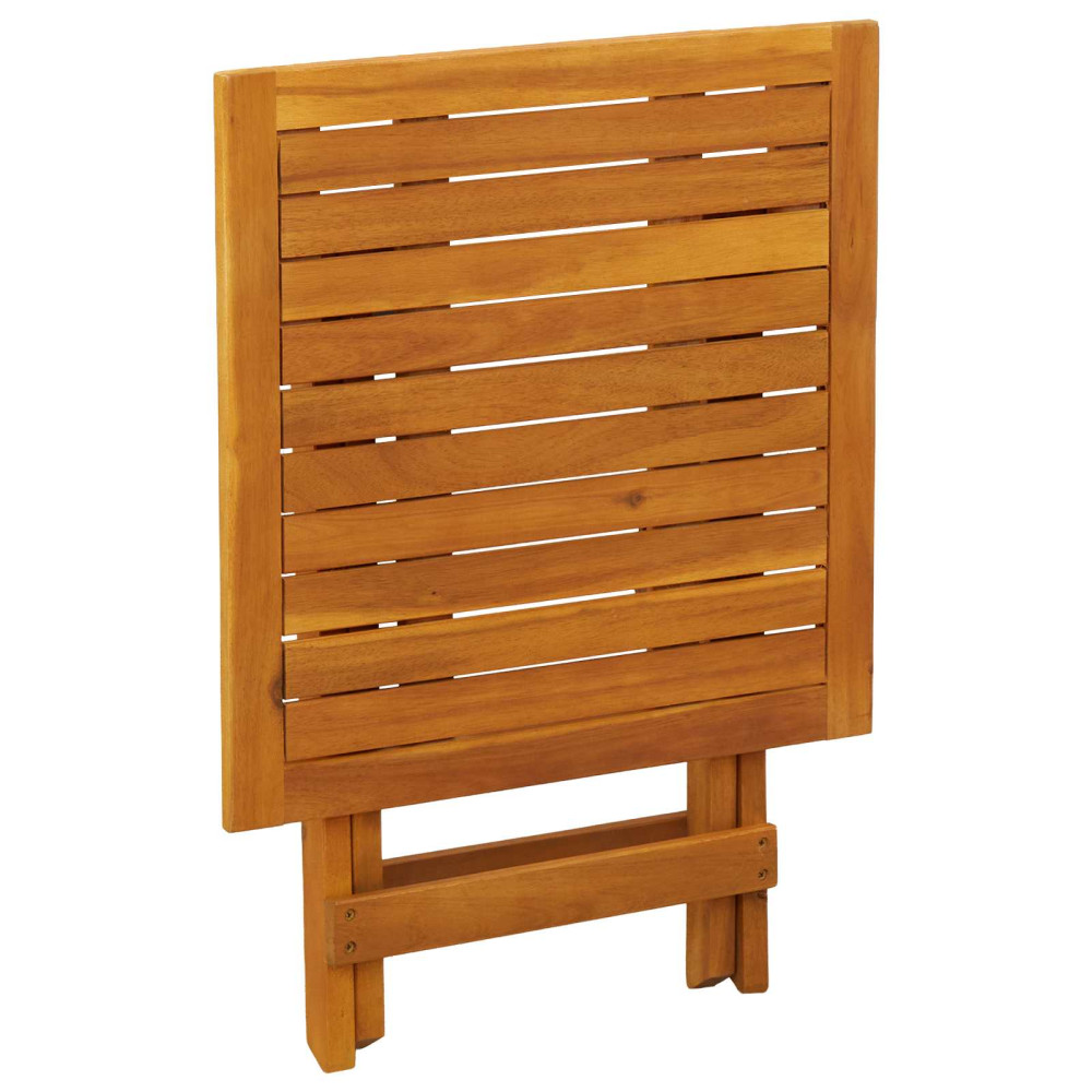 Produktbild för Reclining och Fällbar Solstol 3 pcs Beige Massivt Akaciaträ