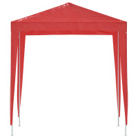 Produktbild för Partytält 200 x 200 x 240 cm Röd PE och stål