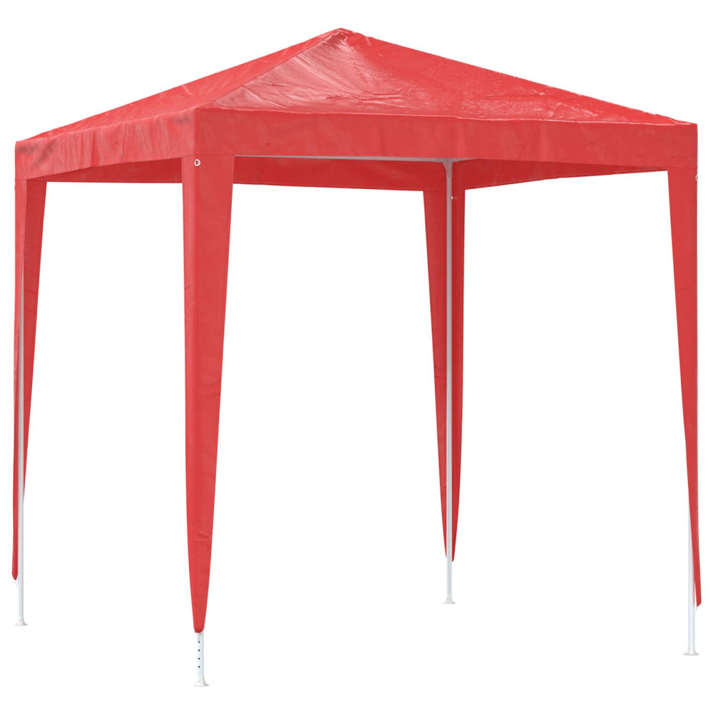 Produktbild för Partytält 200 x 200 x 240 cm Röd PE och stål