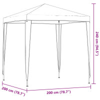 Produktbild för Partytält 200 x 200 x 240 cm Röd PE och stål
