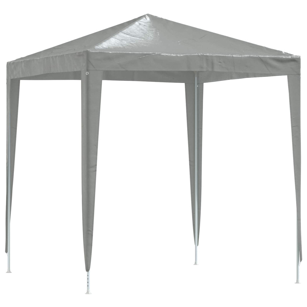 Produktbild för Partytält 200 x 200 x 240 cm Ljusgrå PE och stål