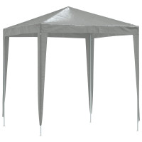Produktbild för Partytält 200 x 200 x 240 cm Ljusgrå PE och stål
