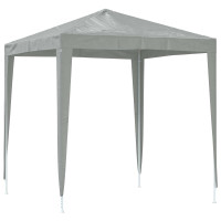 Produktbild för Partytält 200 x 200 x 240 cm Ljusgrå PE och stål