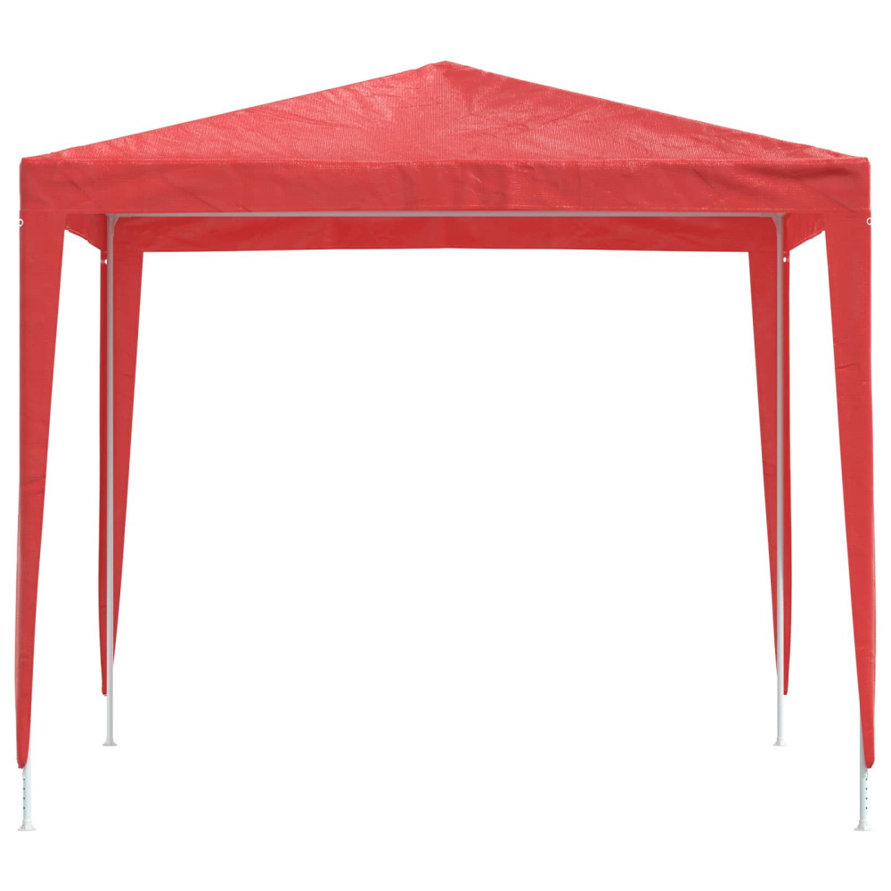 Produktbild för Partytält 250 x 250 x 240 cm Röd PE och stål