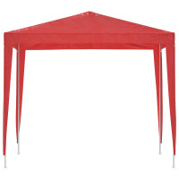 Produktbild för Partytält 250 x 250 x 240 cm Röd PE och stål
