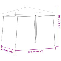 Produktbild för Partytält 250 x 250 x 240 cm Röd PE och stål