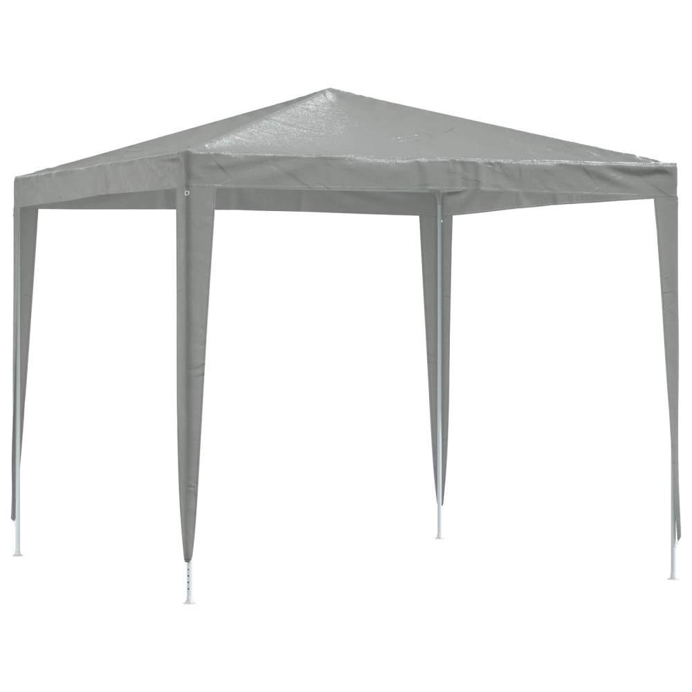 Produktbild för Partytält 250 x 250 x 240 cm Ljusgrå PE och stål