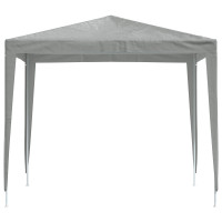 Produktbild för Partytält 250 x 250 x 240 cm Ljusgrå PE och stål