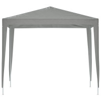 Produktbild för Partytält 250 x 250 x 240 cm Ljusgrå PE och stål