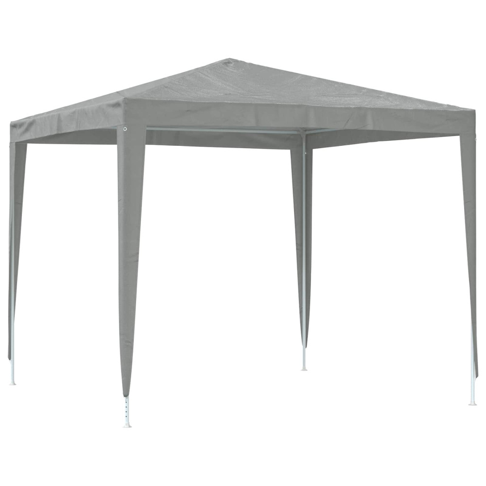 Produktbild för Partytält 250 x 250 x 240 cm Ljusgrå PE och stål