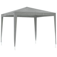 Produktbild för Partytält 250 x 250 x 240 cm Ljusgrå PE och stål