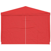 Produktbild för Partytält 300 x 300 x 255 cm Röd PE och stål