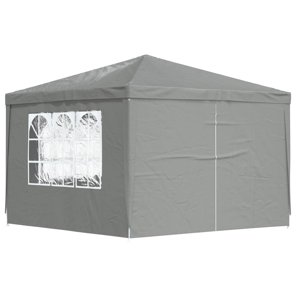 Produktbild för Partytält 300 x 300 x 255 cm Ljusgrå PE och stål