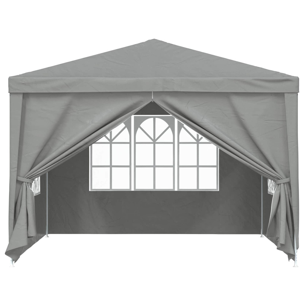 Produktbild för Partytält 300 x 300 x 255 cm Ljusgrå PE och stål