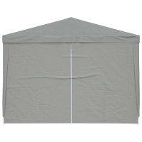 Produktbild för Partytält 300 x 300 x 255 cm Ljusgrå PE och stål