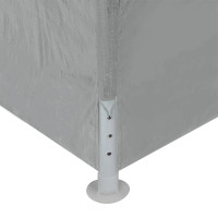 Produktbild för Partytält 300 x 300 x 255 cm Ljusgrå PE och stål