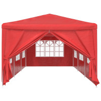 Produktbild för Partytält 900 x 300 x 255 cm Röd PE och stål