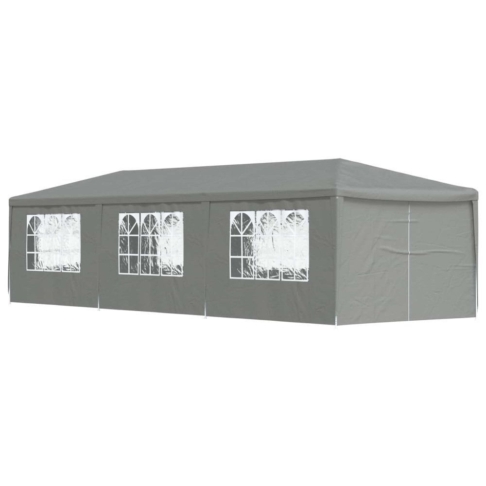 Produktbild för Partytält 900 x 300 x 255 cm Ljusgrå PE och stål