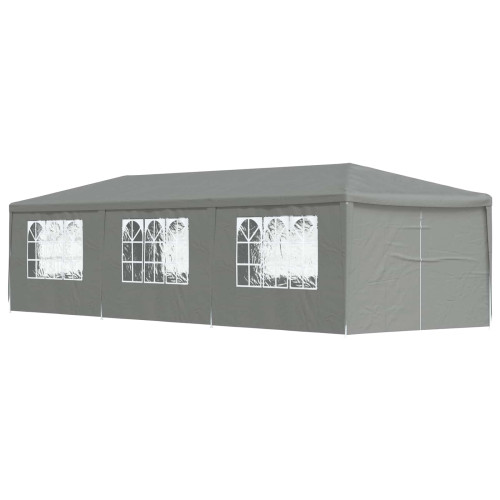 vidaXL Partytält 900 x 300 x 255 cm Ljusgrå PE och stål
