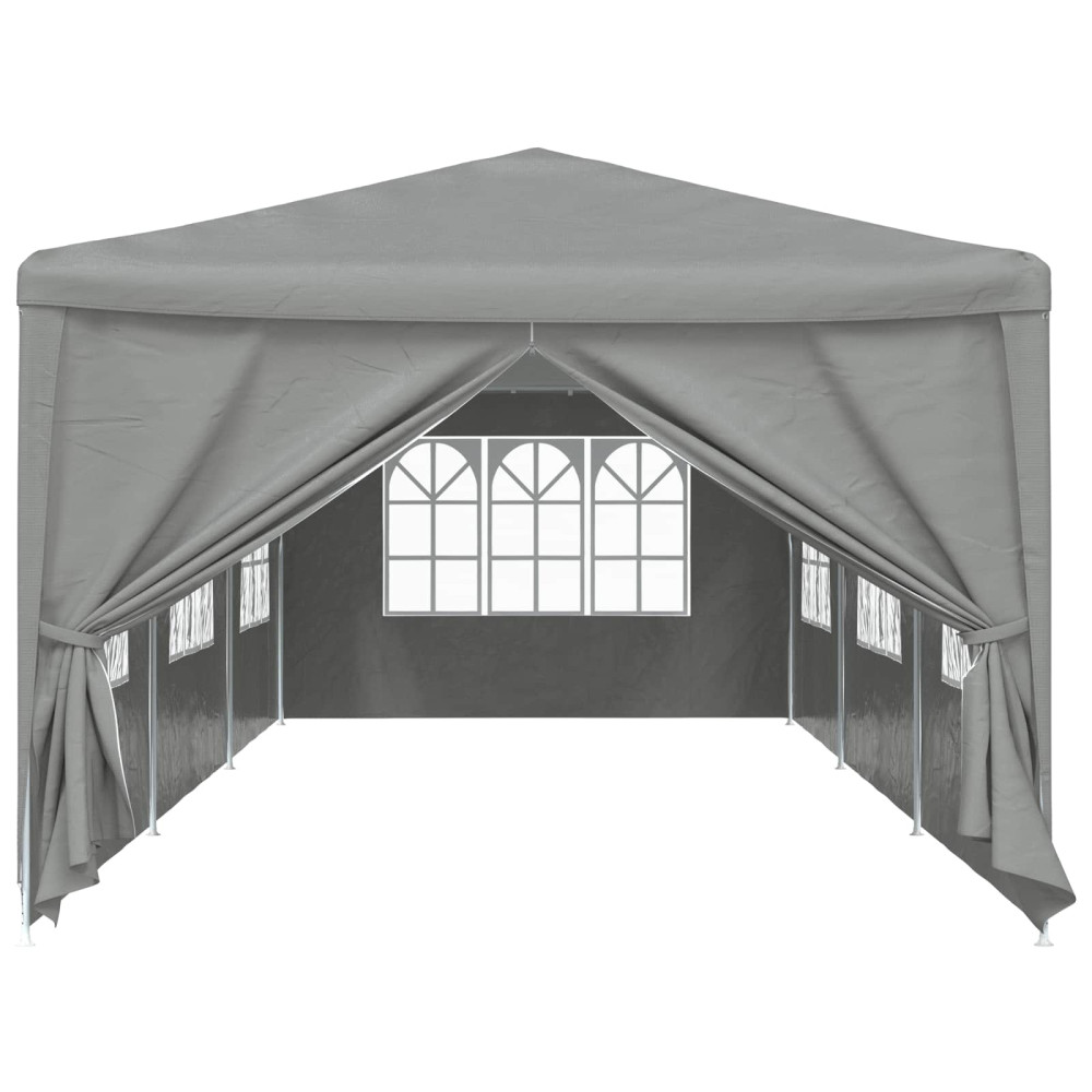 Produktbild för Partytält 900 x 300 x 255 cm Ljusgrå PE och stål