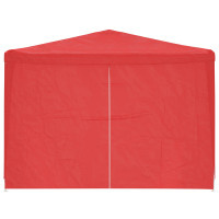 Produktbild för Partytält 1200 x 300 x 255 cm Röd PE och stål