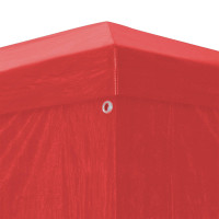 Produktbild för Partytält 1200 x 300 x 255 cm Röd PE och stål