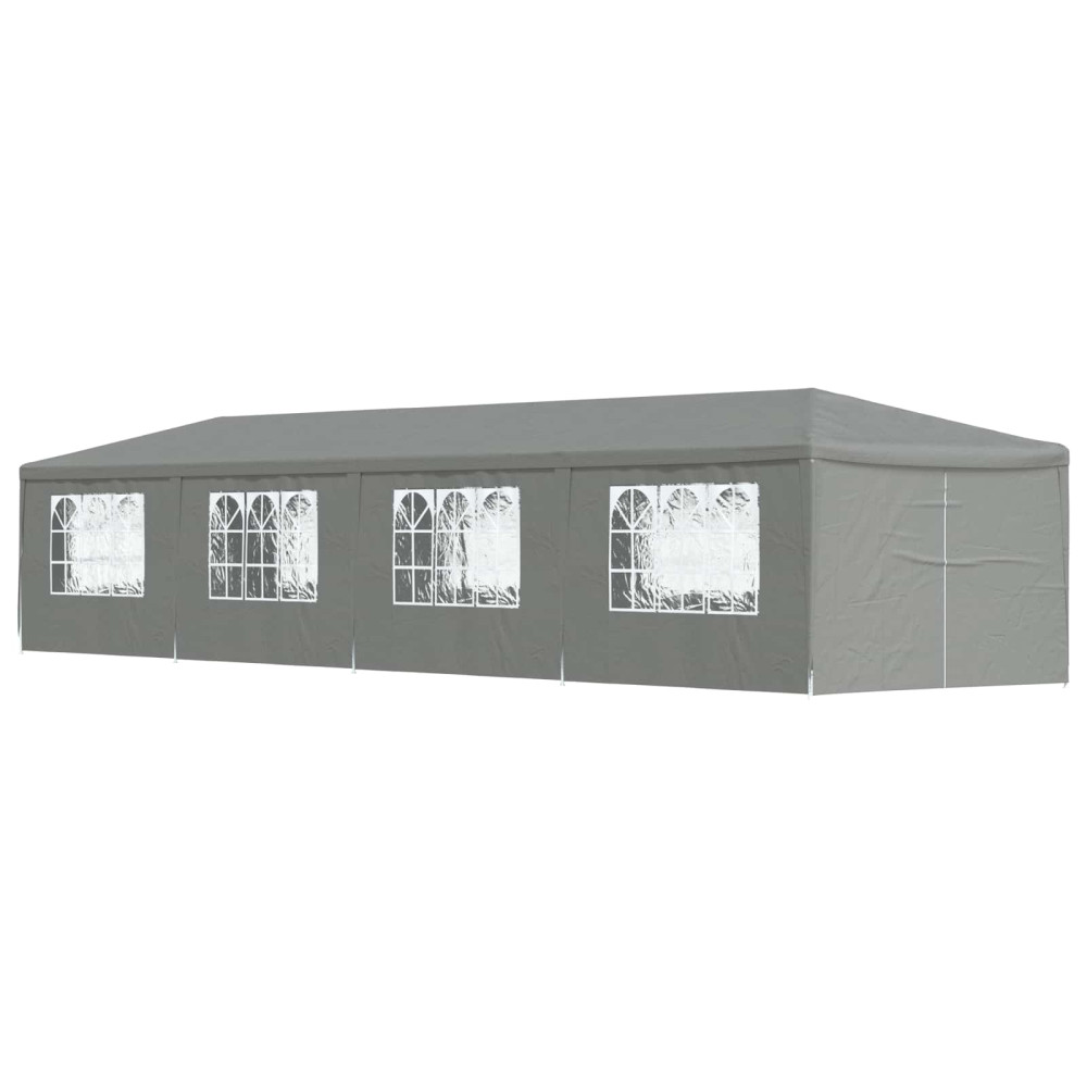 Produktbild för Partytält 1200 x 300 x 255 cm Ljusgrå PE och stål