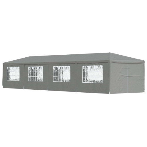 vidaXL Partytält 1200 x 300 x 255 cm Ljusgrå PE och stål