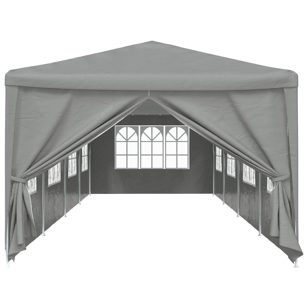 Produktbild för Partytält 1200 x 300 x 255 cm Ljusgrå PE och stål