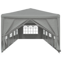 Produktbild för Partytält 1200 x 300 x 255 cm Ljusgrå PE och stål