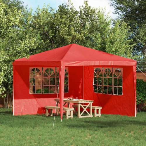 vidaXL Partytältvägg 2 pcs 300 x 195 cm Röd PE och stål