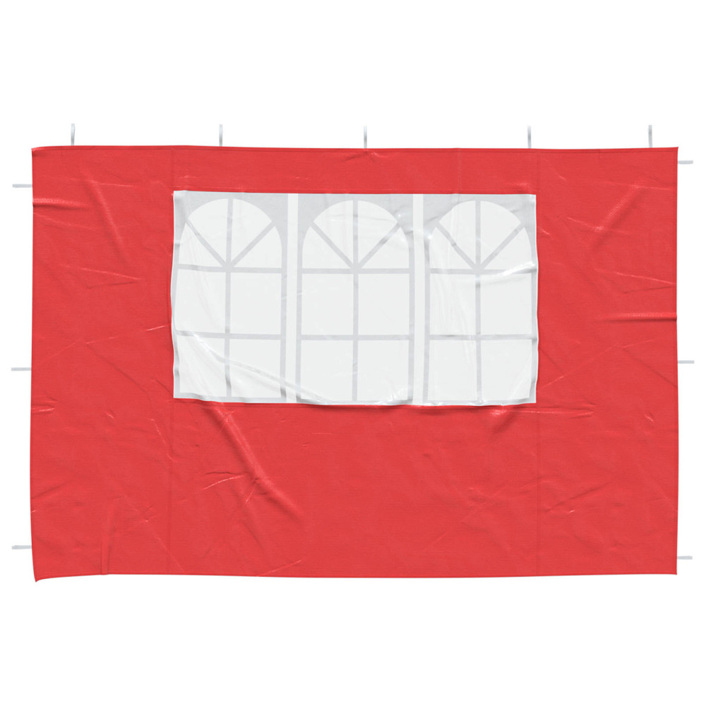 Produktbild för Partytältvägg 2 pcs 300 x 195 cm Röd PE och stål