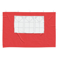 Produktbild för Partytältvägg 2 pcs 300 x 195 cm Röd PE och stål