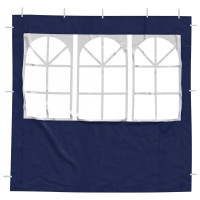 Produktbild för Partytältvägg 2 pcs 200 x 195 cm Blå PE och stål