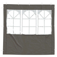 Produktbild för Partytältvägg 2 pcs 200 x 195 cm Antracit PE och stål