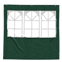 Produktbild för Partytältvägg 2 pcs 200 x 195 cm Grön PE och stål
