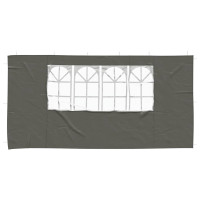 Produktbild för Partytältvägg 2 pcs 400 x 195 cm Antracit PE och stål