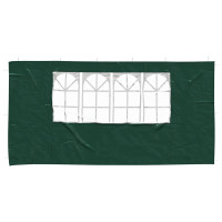 Produktbild för Partytältvägg 2 pcs 400 x 195 cm Grön PE och stål