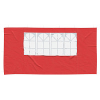 Produktbild för Partytältvägg 2 pcs 400 x 195 cm Röd PE och stål