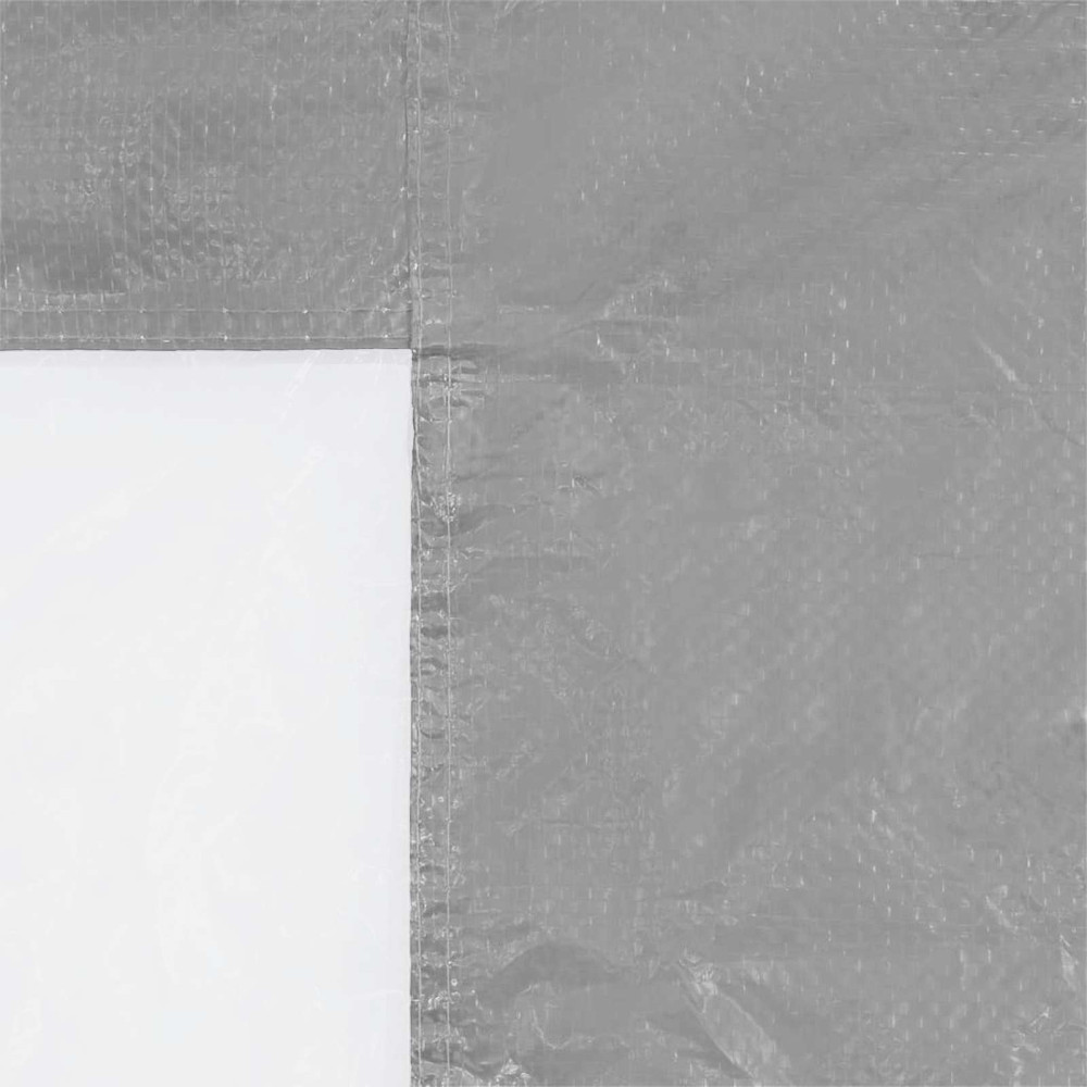 Produktbild för Partytältvägg 2 pcs 400 x 195 cm Ljusgrå PE och stål