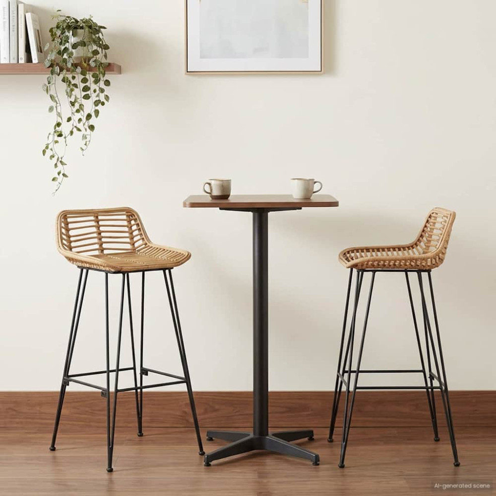Produktbild för Barstol 44 x 46 x 91 cm Rörjärn Dia, 10mm