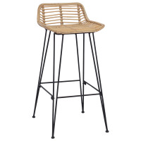 Produktbild för Barstol 44 x 46 x 91 cm Rörjärn Dia, 10mm
