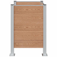 Produktbild för Skräpkorgstaket Brun 85 x 85 x 115 cm Aluminium och WPC