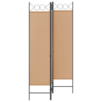 Produktbild för 3-panelers rumskärm Beige 120 x 180 cm Tyg