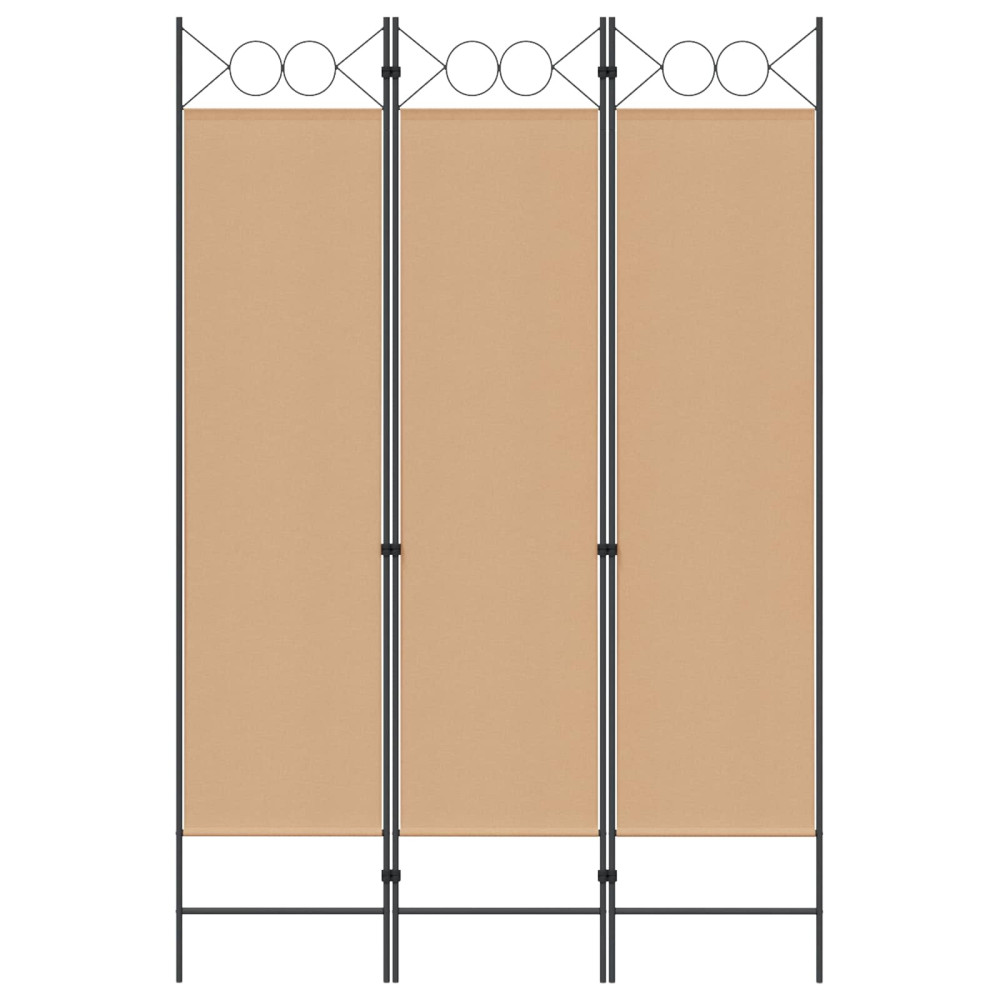 Produktbild för 3-panelers rumskärm Beige 120 x 180 cm Tyg