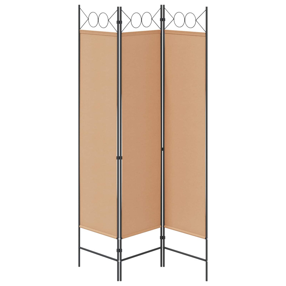 Produktbild för 3-panelers rumskärm Beige 120 x 180 cm Tyg