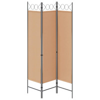 Produktbild för 3-panelers rumskärm Beige 120 x 180 cm Tyg